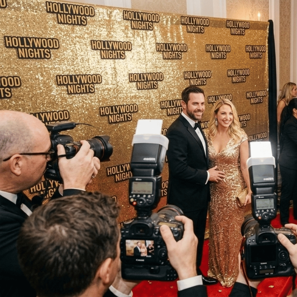 Profesyonel ekip tarafından düzenlenen Hollywood temalı konsept gece